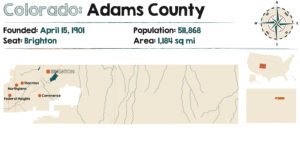 Mapa del Condado de Adams