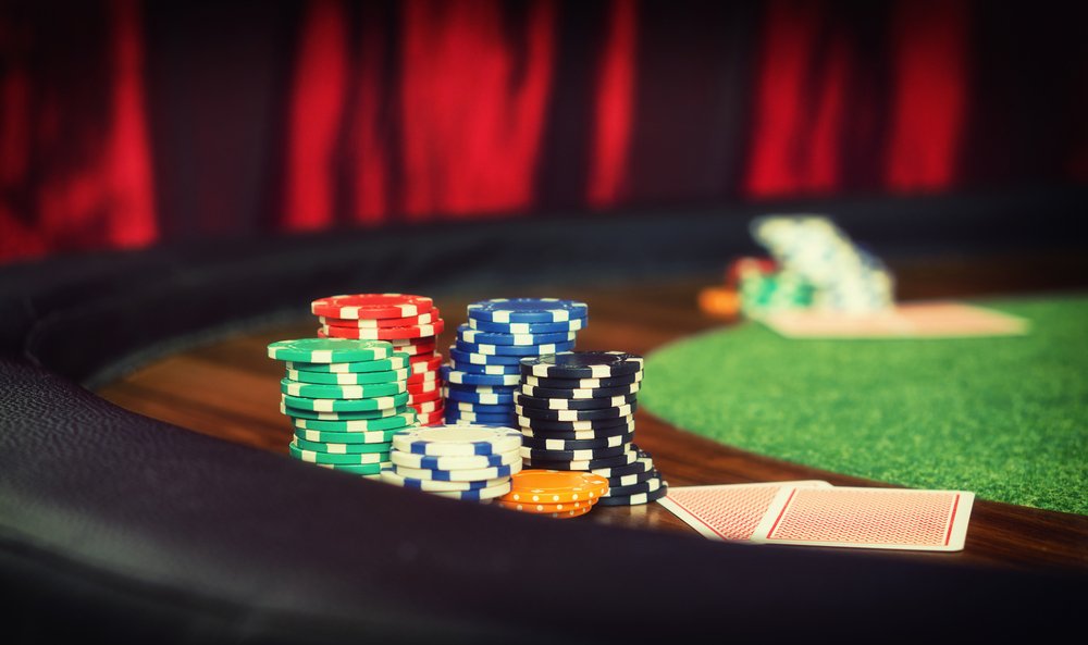 A stack of poker chips.