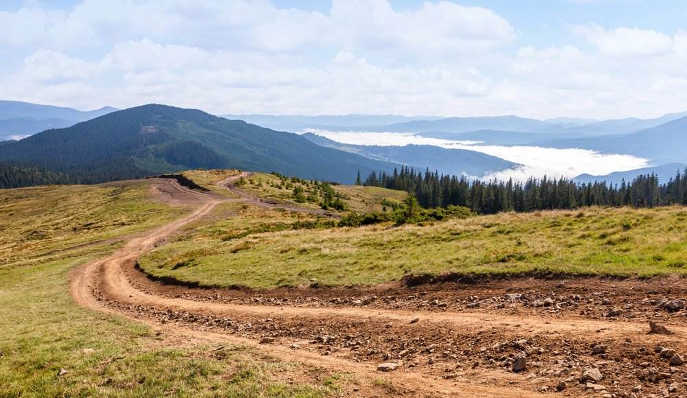 A secluded dirt road.