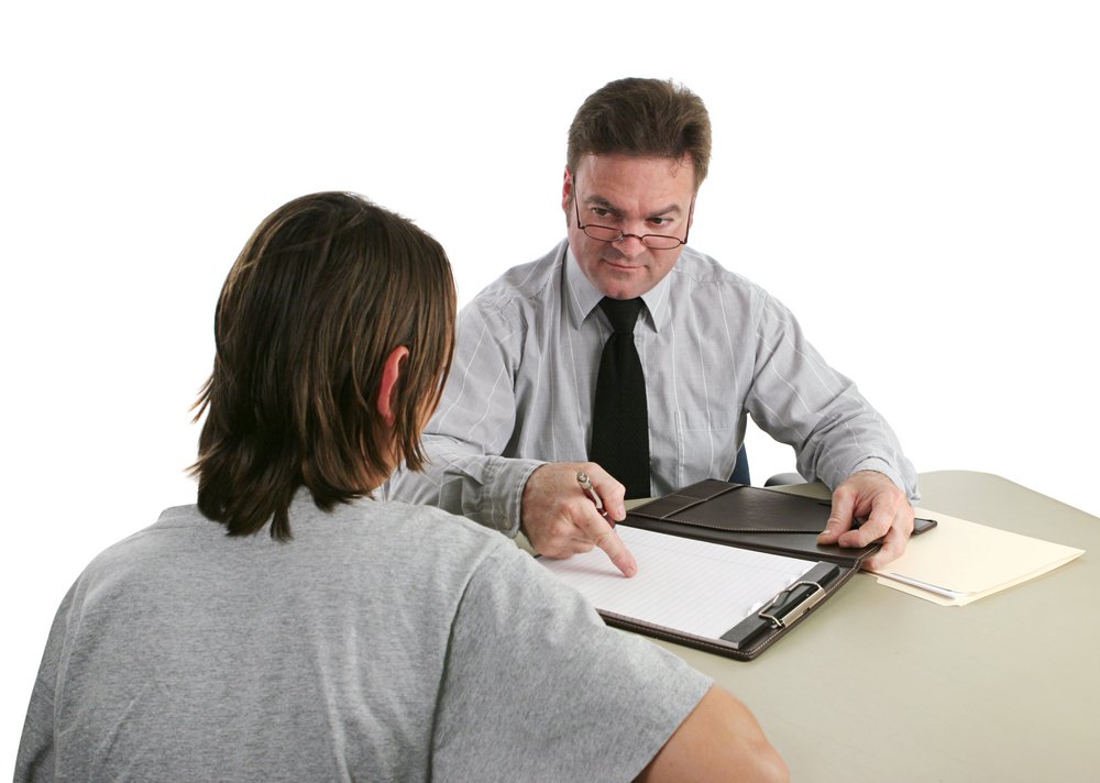 A Douglas County official performing a checkup on a DUI diversion case.