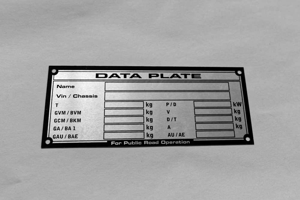 A cleared out vin plate.