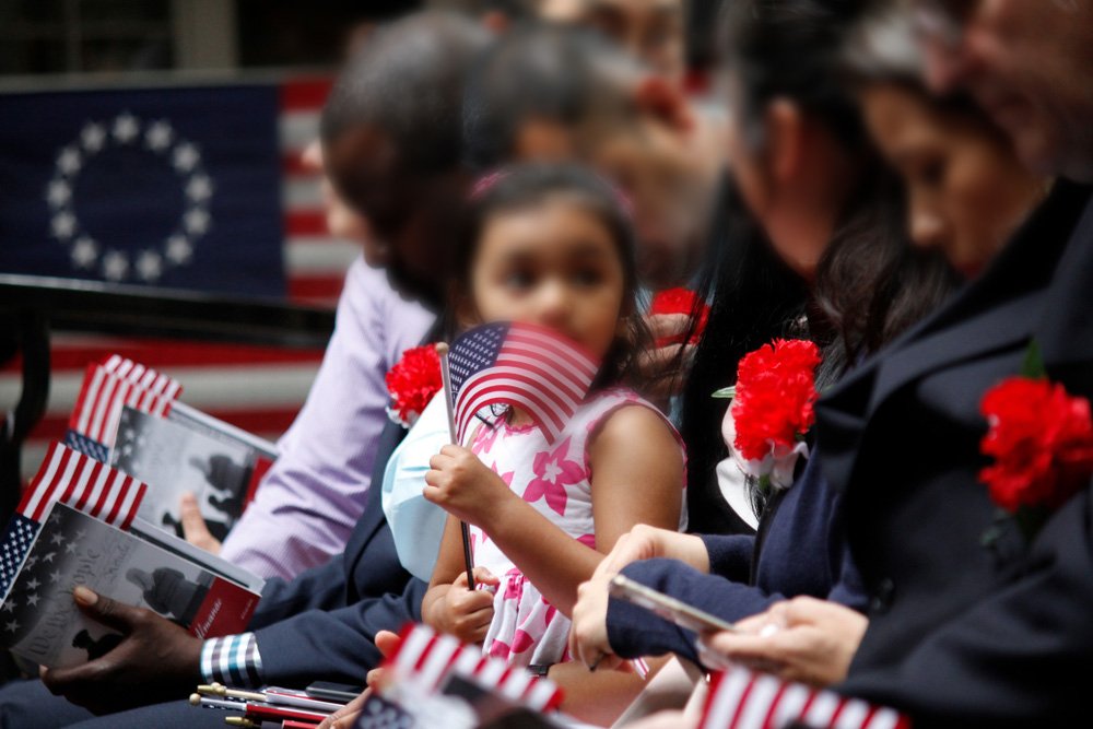 A U.S. naturalization ceremony.