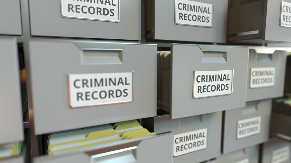 Cabinets filled with criminal records.