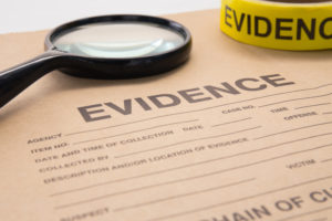 A packet labeled for evidence, seemingly empty that can result in a Brady Violation.
