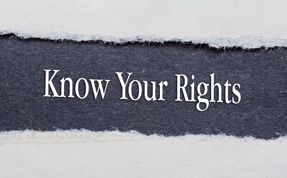 The text: "Know your rights."