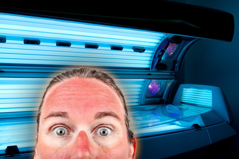 A man badly burned after using a tanning bed.