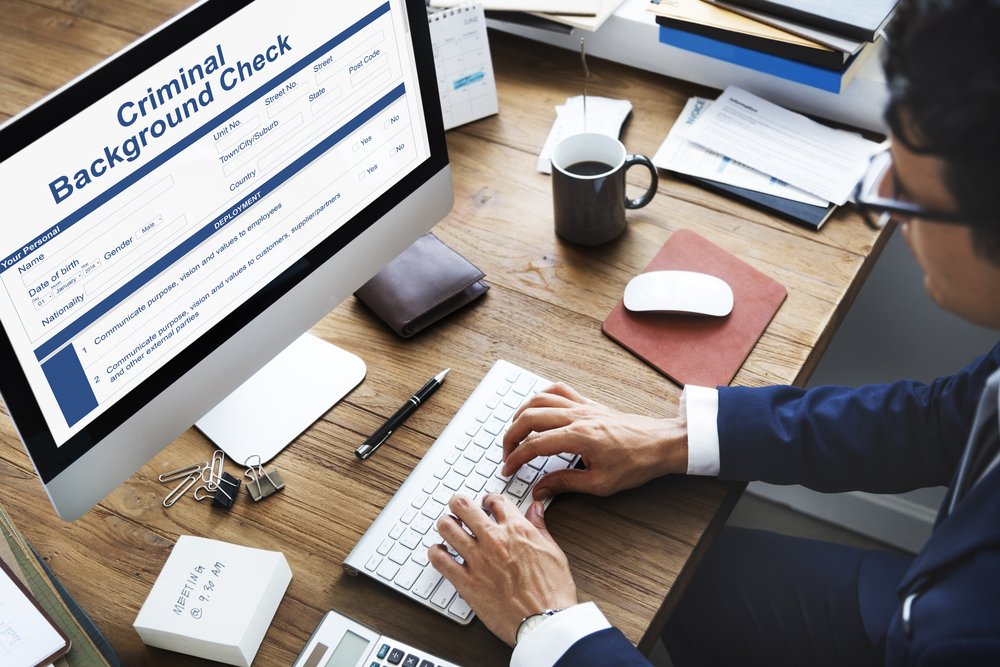 A potential employer submitting a criminal background record request.