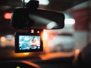 Police MVARS dash cam footage being recorded at a point of traffic.