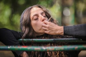 Woman high on marijuana in public in violation of NRS 453.411