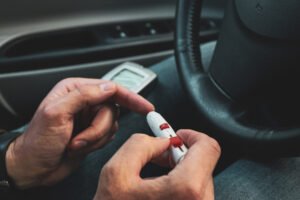 Driver testing blood sugar