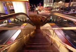 Escalator at Las Vegas pedestrian bridge