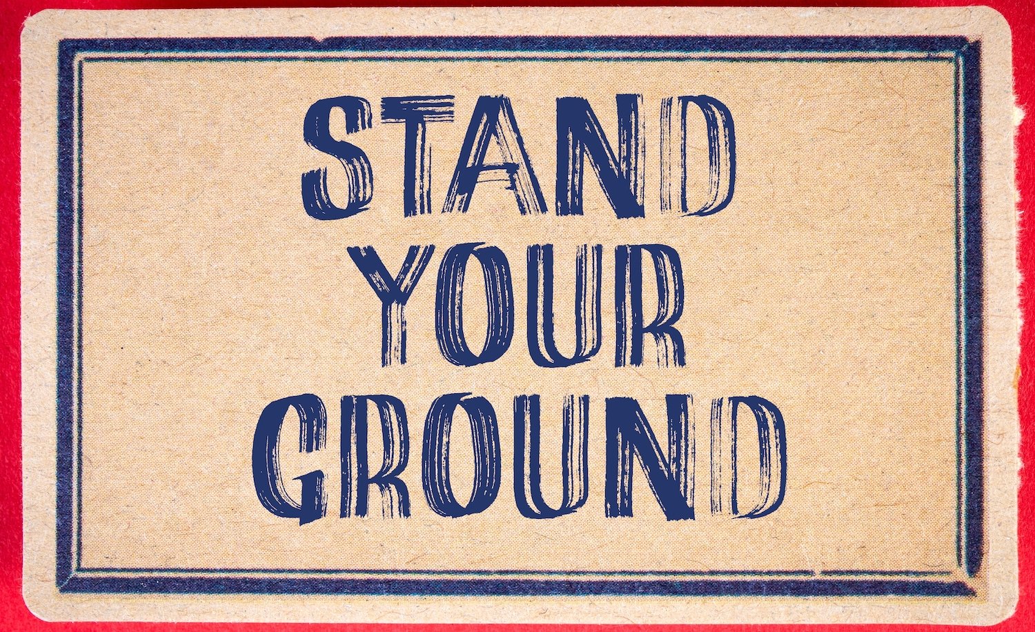 Cartel que dice, "defiende tu posición." 