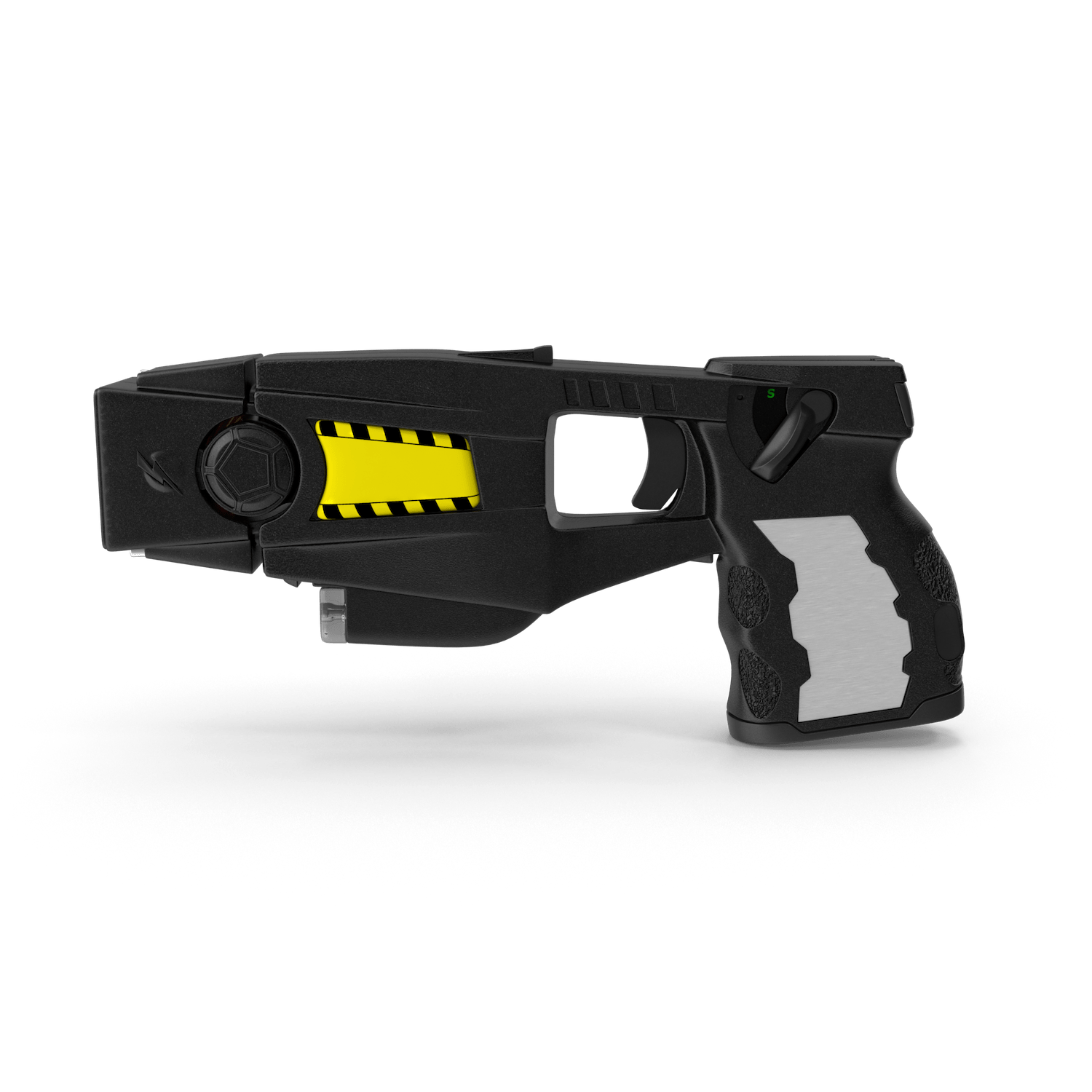 Taser sobre un fondo blanco