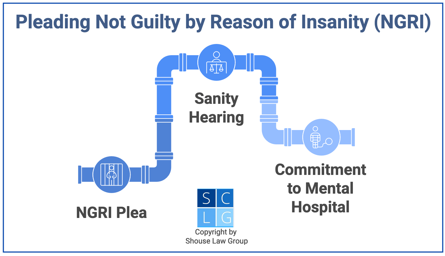 Flowchart for pleading not guilty by reason of insanity plea process in California